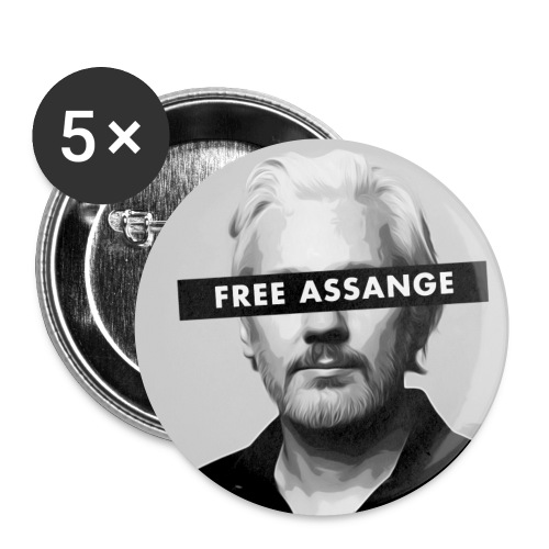 Free Julian Assange - Buttons small 1'' (5-pack)