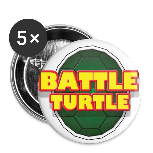 Battle Turtle Logo - Buttons small 1'' (5-pack)