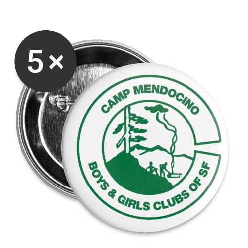 Camp Mendocino Green - Buttons small 1'' (5-pack)