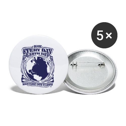 Make every day Earth Day. NAVY - Buttons small 1'' (5-pack)