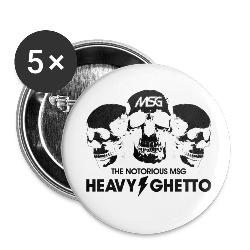 MSG Heavy Ghetto black - Buttons small 1'' (5-pack)