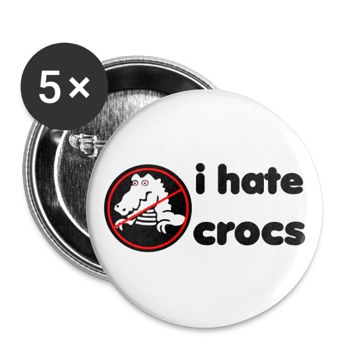 I Hate Crocs shirt - Buttons small 1'' (5-pack)