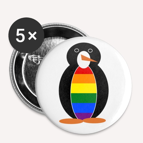 Gay Pride Penguin - Buttons small 1'' (5-pack)