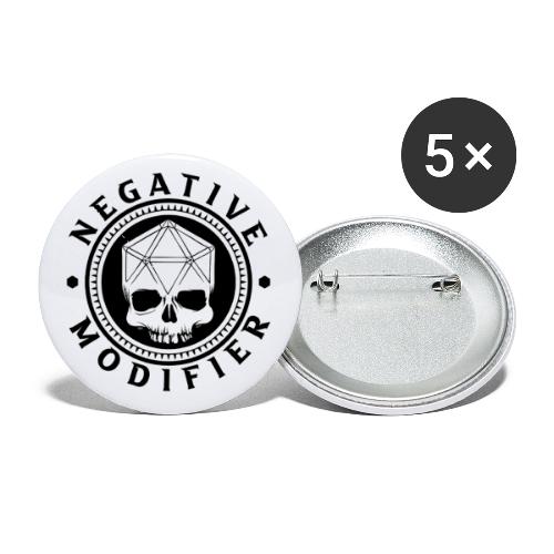 Negative Modifier Circle Logo - Buttons small 1'' (5-pack)