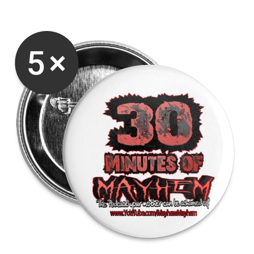 30 Minutes of Mayhem logo - Buttons small 1'' (5-pack)