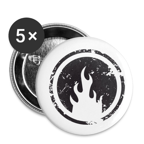 RC flame black grunge - Buttons small 1'' (5-pack)