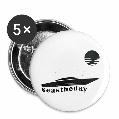Seas the Day Maritime Speedboat Powerboat Boater. - Buttons small 1'' (5-pack)