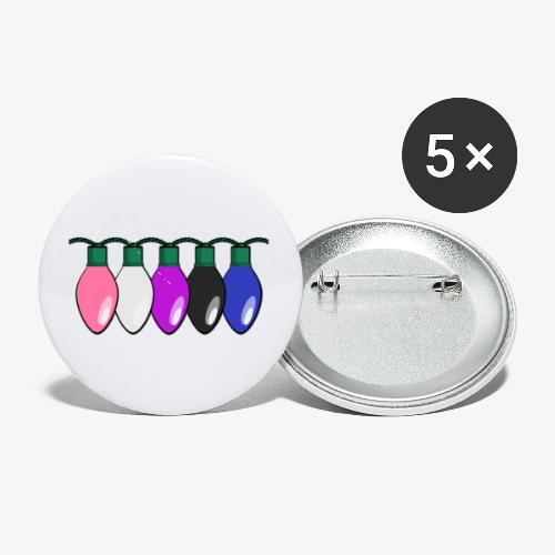 Genderfluid Pride Christmas Lights - Buttons small 1'' (5-pack)