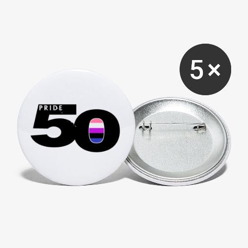 50 Pride Genderfluid Pride Flag - Buttons small 1'' (5-pack)