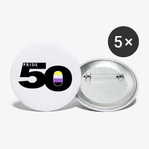 50 Pride Nonbinary Pride Flag - Buttons small 1'' (5-pack)