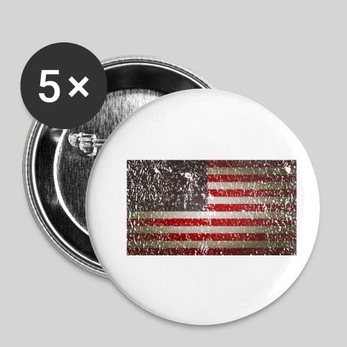US Flag distressed - Buttons small 1'' (5-pack)
