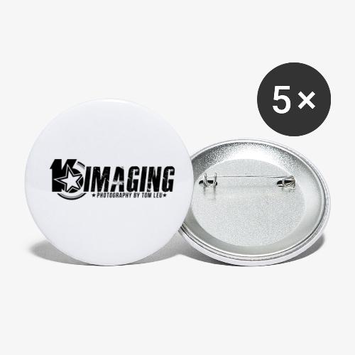 16IMAGING Horizontal Black - Buttons small 1'' (5-pack)