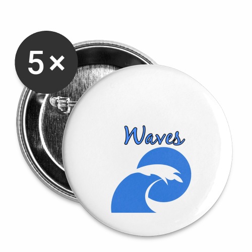 Waves - Buttons small 1'' (5-pack)