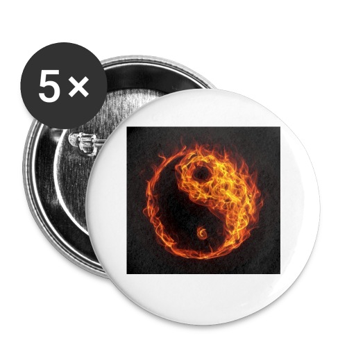 Panda fire circle - Buttons small 1'' (5-pack)