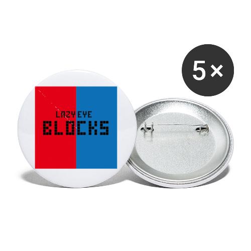 Lazy Eye Blocks - Buttons small 1'' (5-pack)
