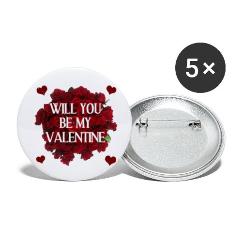VALENTINES DAY GRAPHIC 6 - Buttons small 1'' (5-pack)
