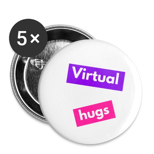 Virtual hugs - Buttons small 1'' (5-pack)