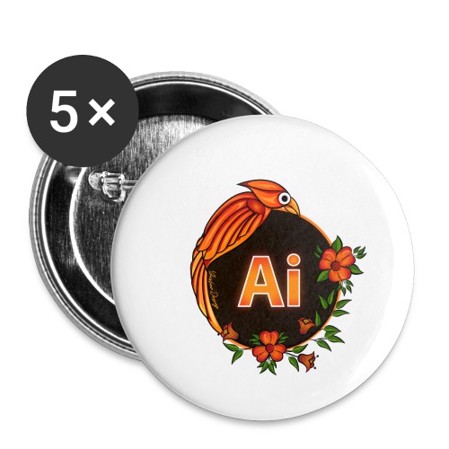 Adobe Illustrator Logo 2021 - Buttons small 1'' (5-pack)