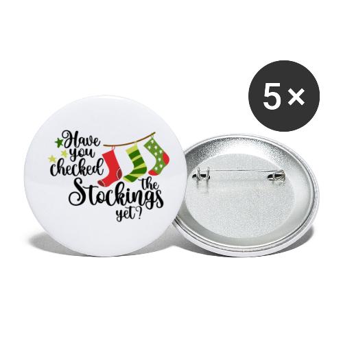 Checked the Stockings? - Buttons small 1'' (5-pack)