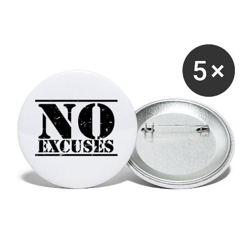 No Excuses training - Buttons small 1'' (5-pack)