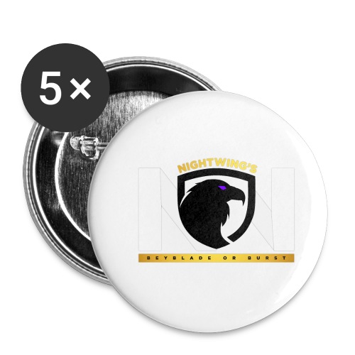 Nightwing WhitexBLK Logo - Buttons small 1'' (5-pack)
