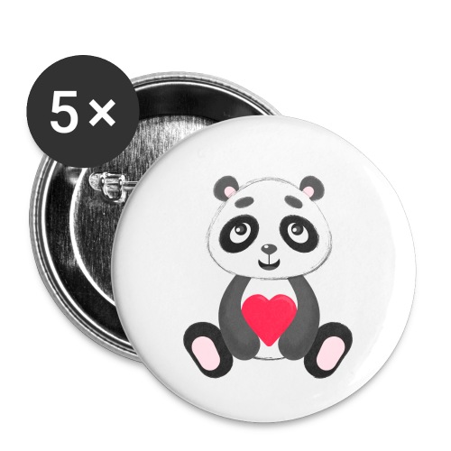 Sweetheart Panda - Buttons small 1'' (5-pack)