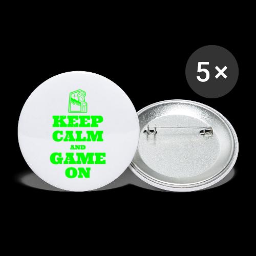 Keep Calm and Game On | Retro Gamer Arcade - Buttons small 1'' (5-pack)