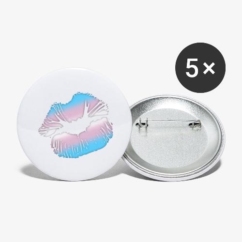 Transgender Pride Big Kissing Lips - Buttons small 1'' (5-pack)