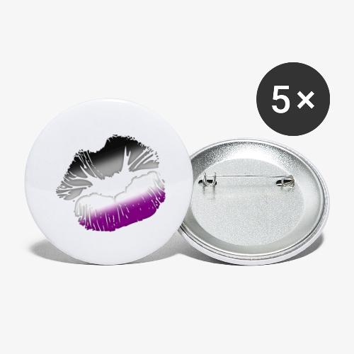 Asexual Pride Big Kissing Lips - Buttons small 1'' (5-pack)