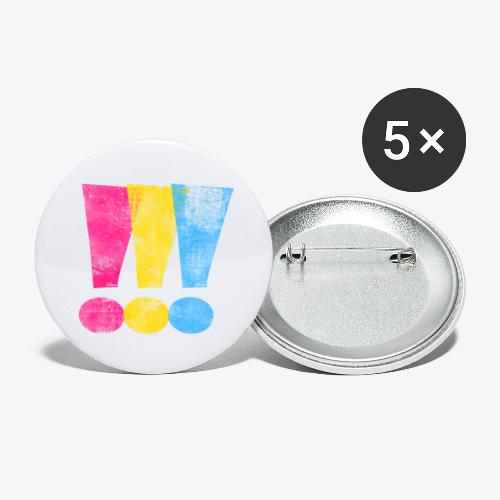 Pansexual Pride Exclamation Points - Buttons small 1'' (5-pack)
