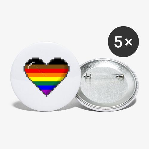 Philly LGBTQ Pride 8Bit Pixel Heart - Buttons small 1'' (5-pack)