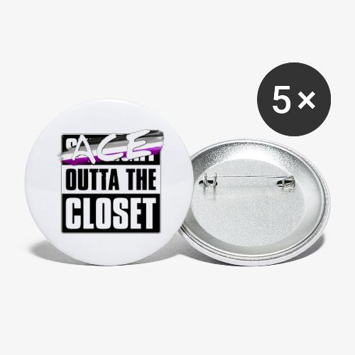 Ace Outta the Closet - Asexual Pride - Buttons small 1'' (5-pack)