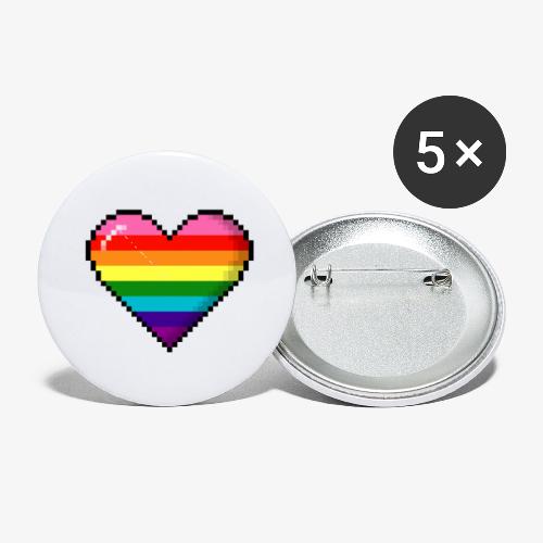 Gilbert Baker Original LGBTQ Gay Rainbow Pride 8- - Buttons small 1'' (5-pack)