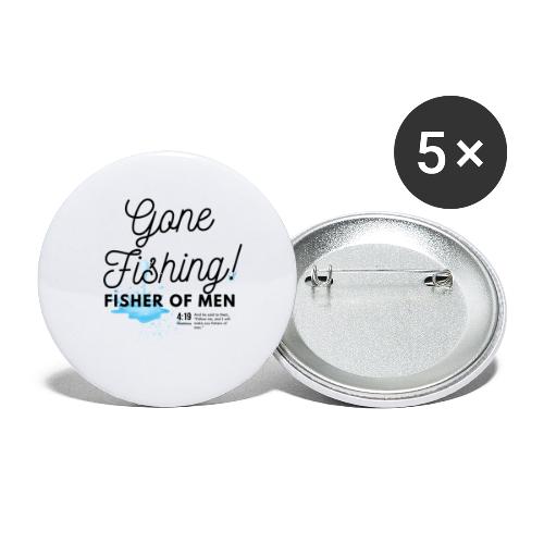 Gone Fishing: Fisher of Men Gospel Shirt - Buttons small 1'' (5-pack)