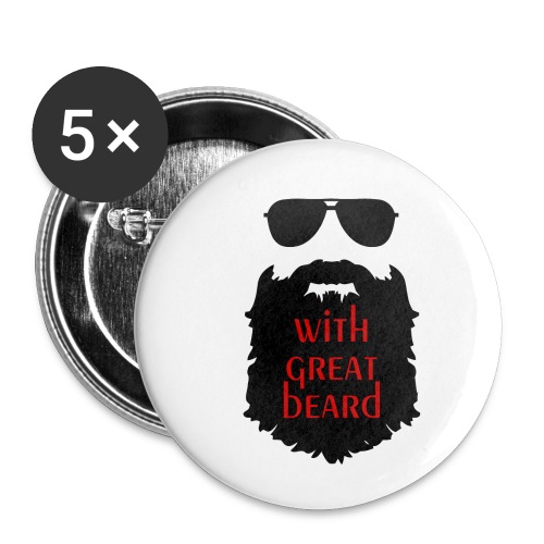 With great beard - Buttons small 1'' (5-pack)