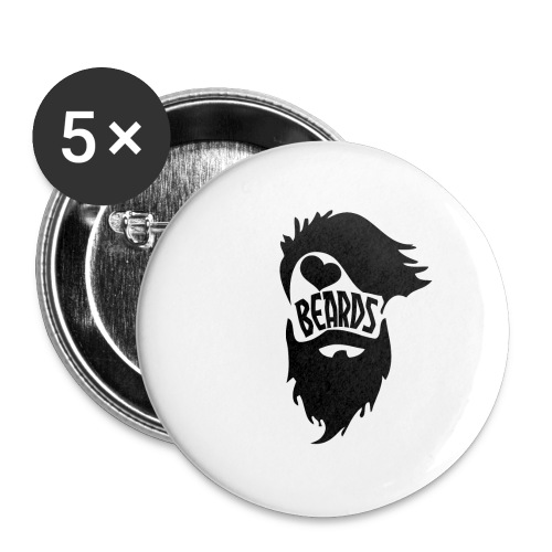 I Love Beards - Buttons small 1'' (5-pack)