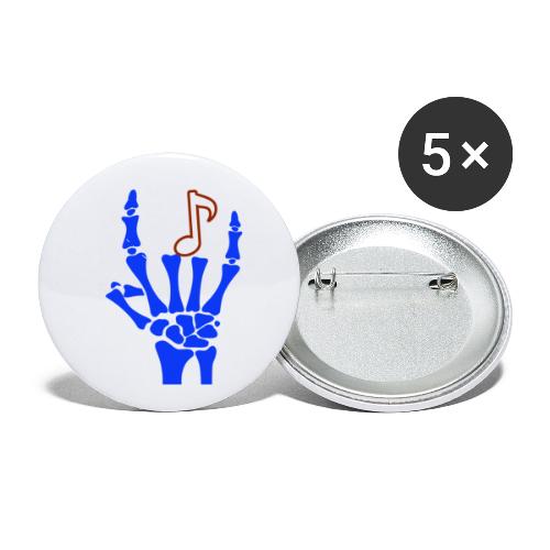 Rock on hand sign the devil's horns White - Buttons small 1'' (5-pack)