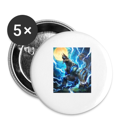 Blue lighting dragom - Buttons small 1'' (5-pack)