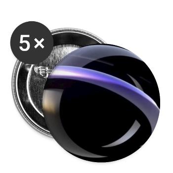 Sterling Psychic Medium Blue Black 3D Logo Screen - Buttons small 1'' (5-pack) - white