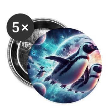 Waddling Orbiters - Buttons small 1'' (5-pack) - white
