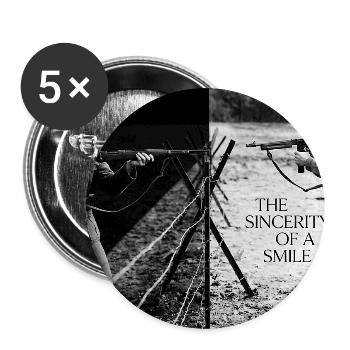 Split Screen War Smile - Buttons small 1'' (5-pack) - white