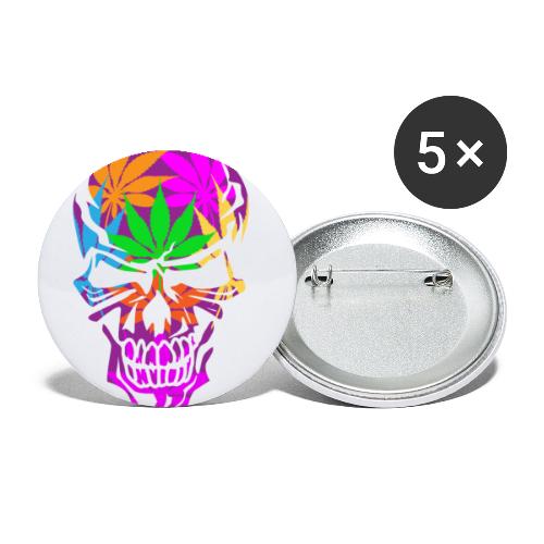 Psychedelic Skull - Buttons small 1'' (5-pack)