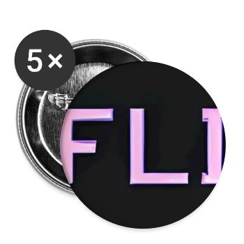 Offline Pixel Glitch Pink - Buttons small 1'' (5-pack) - white