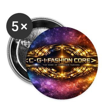 Cosmic Circuit Fashion Core - Buttons small 1'' (5-pack) - white