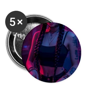 Neon DJ Femme - Buttons small 1'' (5-pack) - white