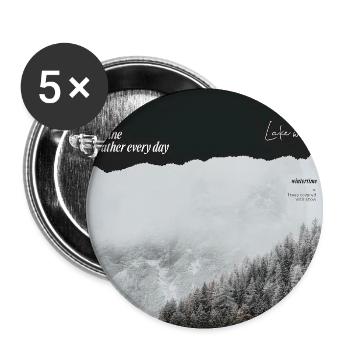 Monochrome Lake Landscape - Buttons small 1'' (5-pack) - white