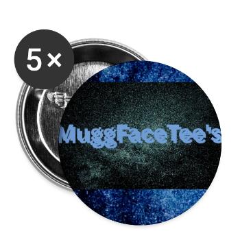Cosmic Speckle MugFace Tee Logo - Buttons small 1'' (5-pack) - white