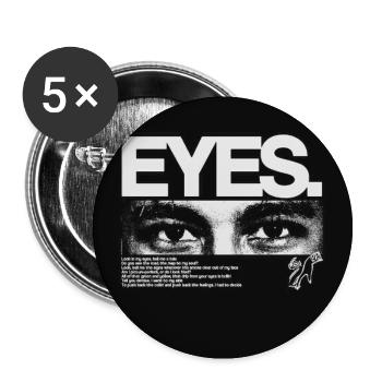 Eyes Bold Noir Typography - Buttons small 1'' (5-pack) - white