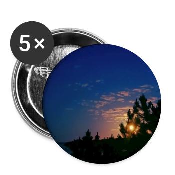 Serene Sunset Over Night Pines - Buttons small 1'' (5-pack) - white
