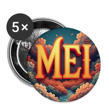 MEI Neon Forest Sunset - Buttons small 1'' (5-pack) - white